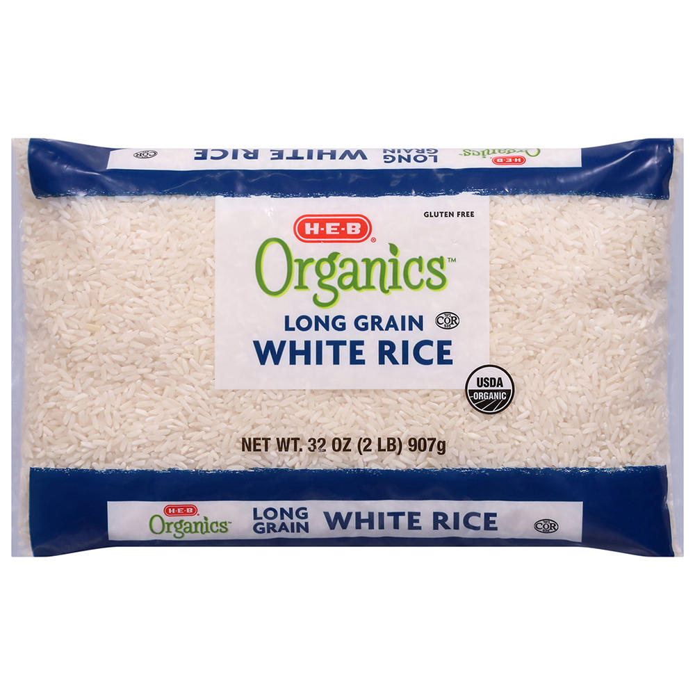 H-E-B Organics Long Grain White Rice, 2 lbs