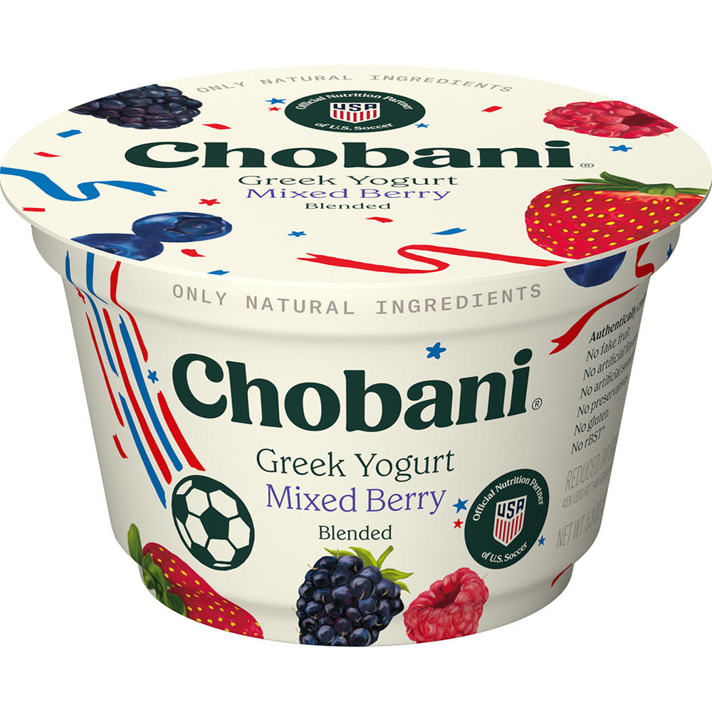 Chobani Low-Fat Mixed Berry Blended Greek Yogurt, 5.3 oz