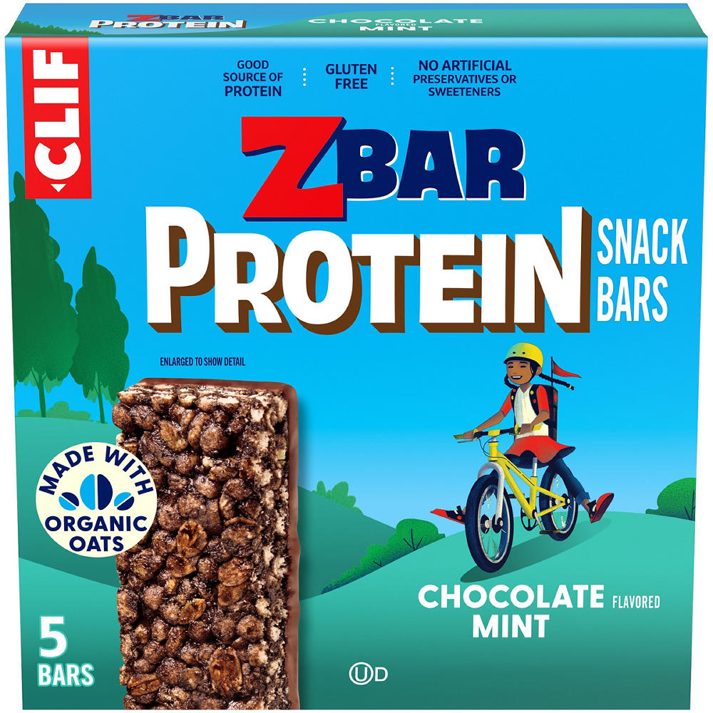 Clif Kid ZBar 5g Protein Snack Bars - Chocolate Mint, 5 ct