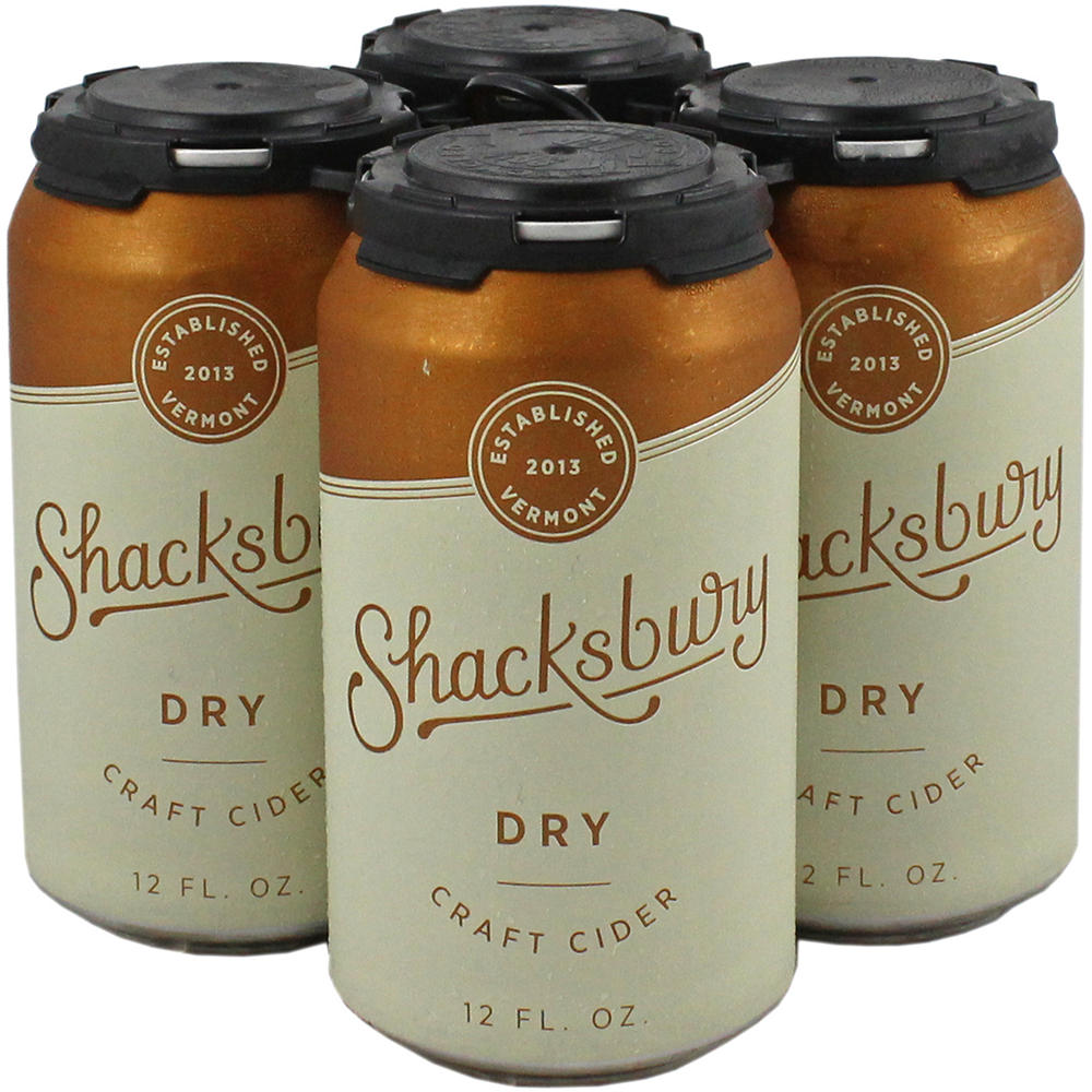 Shacksbury Dry Cider 4 pk Cans, 12 oz