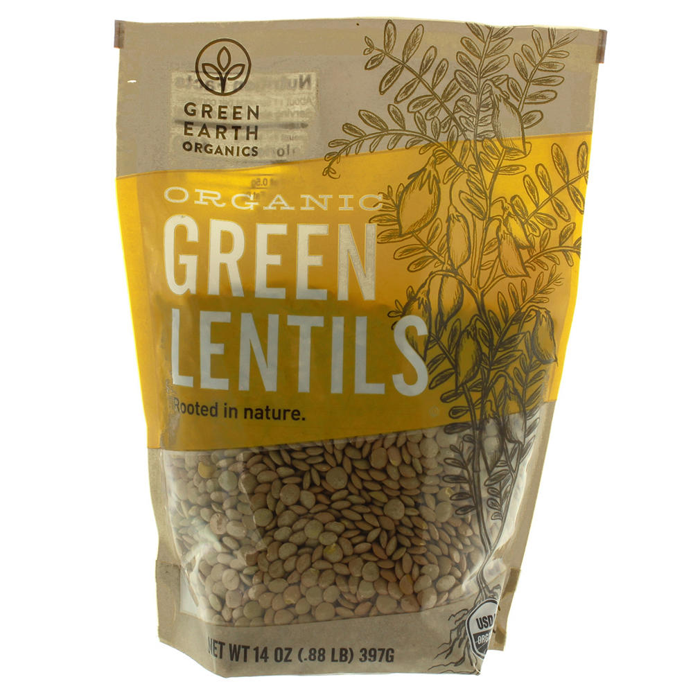 Green Earth Organics Green Lentils, 14 oz
