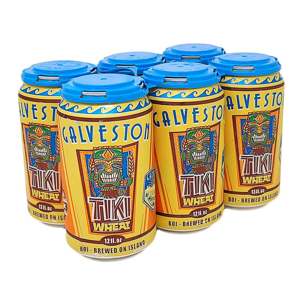 Galveston Island Brewing Galveston Island Brewing Tiki Wheat Ale Craft Beer 6 pk Cans, 12 oz