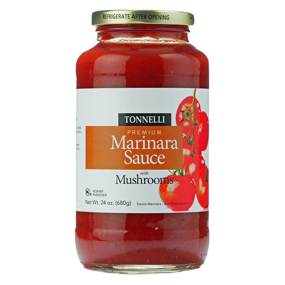 Tonelli Marinara Sauce with Mushrooms, 24 oz