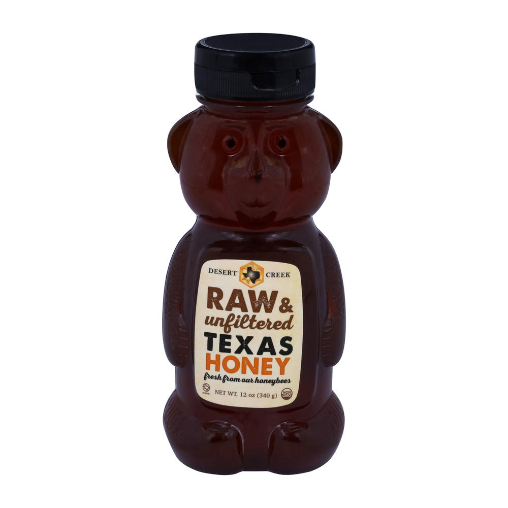 Desert Creek Raw & Unfiltered Texas Honey, 12 oz