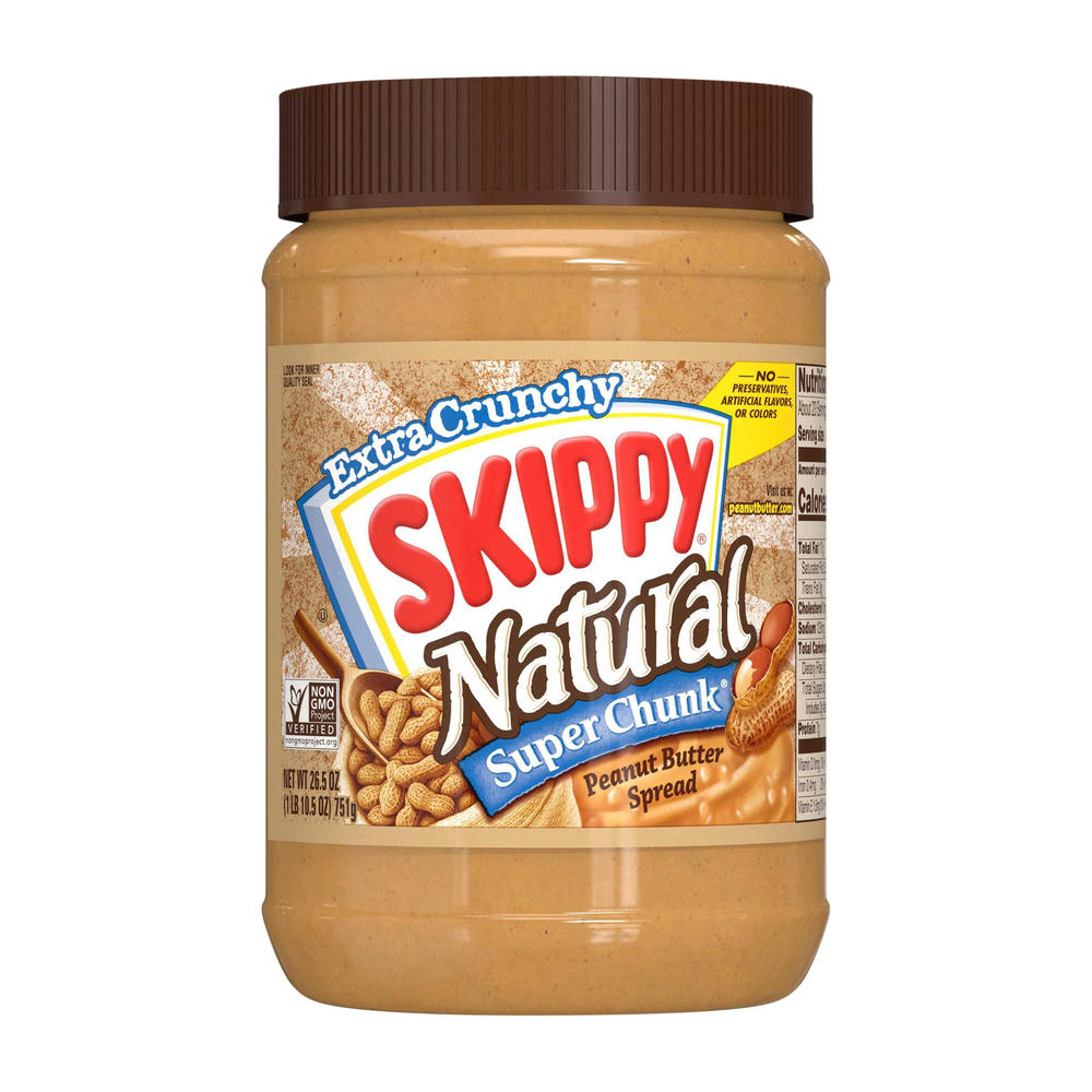 Skippy Natural Extra Crunchy Super Chunk Peanut Butter, 26.5 oz