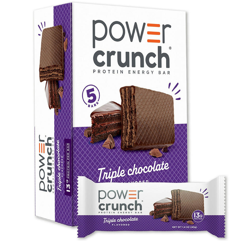 Power Crunch 13g Protein Energy Bars - Triple Chocolate, 5 ct
