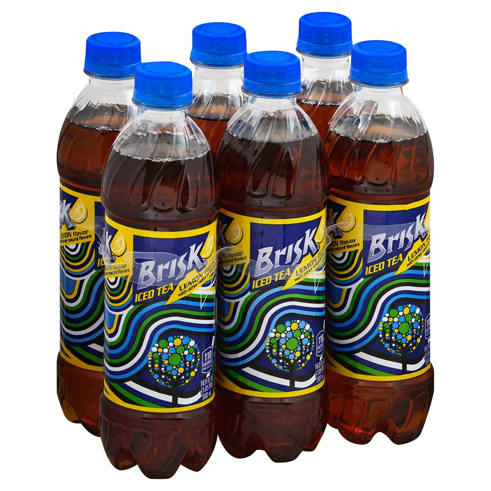 Brisk Iced Tea with Lemon Flavor .5 L Bottles, 6 pk