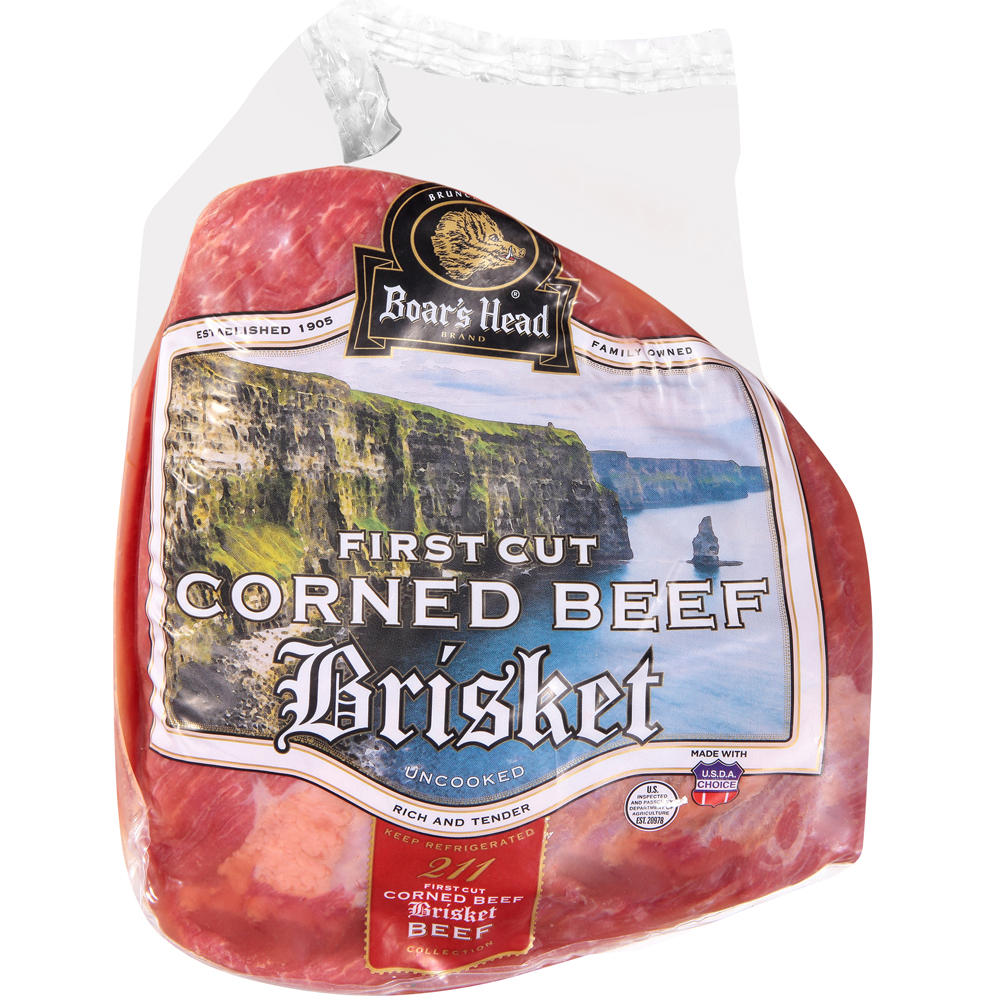 Boar's Head 1st Cut Raw Corn Beef Brisket, lb