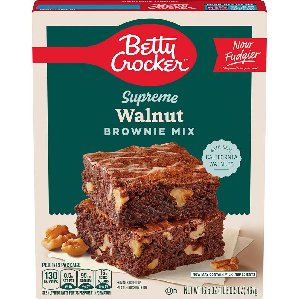 Betty Crocker Supreme Walnut Brownie Mix, 16.5 oz