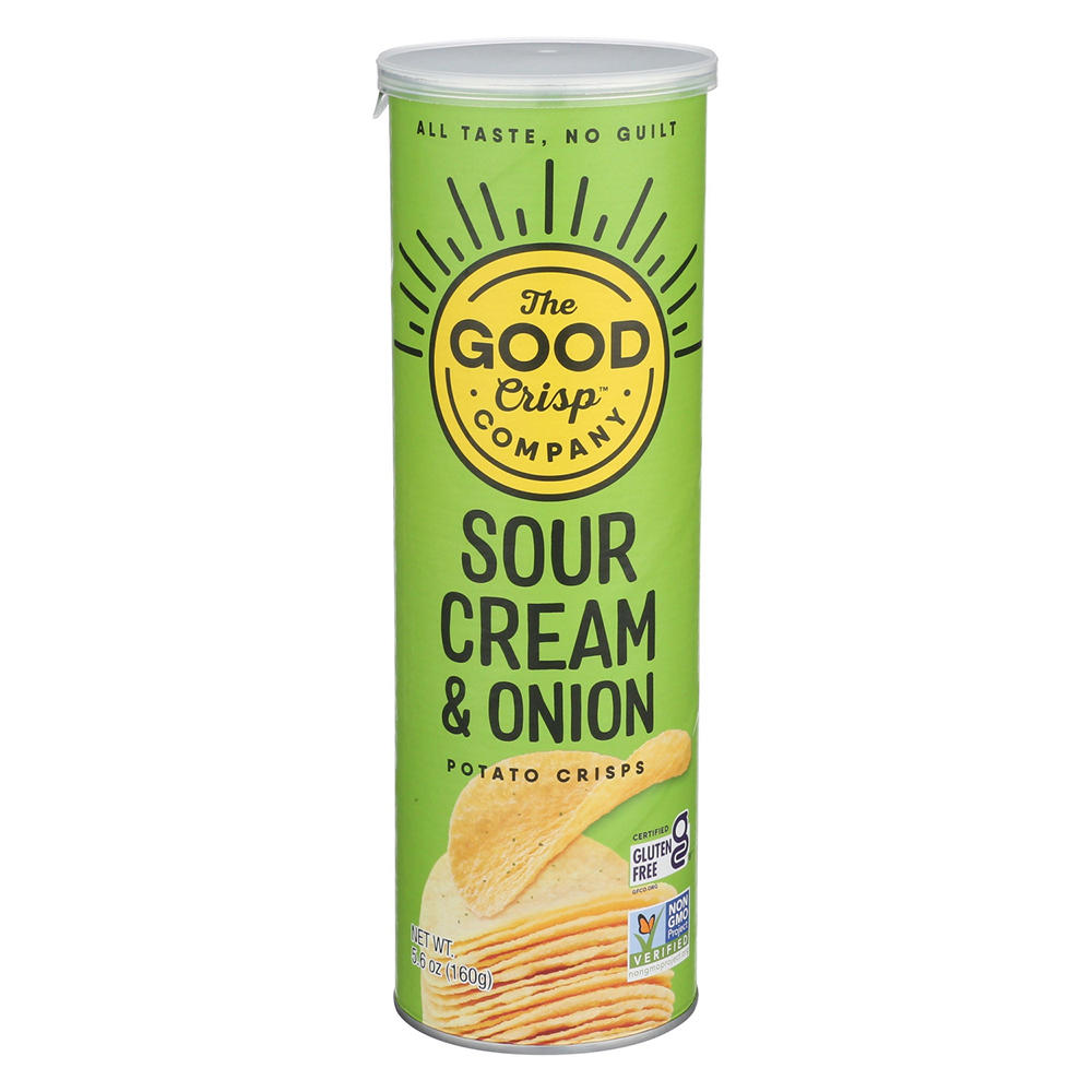 The Good Crisp Company Potato Crisps - Sour Cream & Onion, 5.6 oz