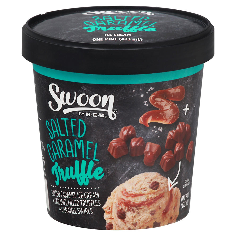 Swoon by H-E-B Salted Caramel Truffle Ice Cream, 1 pt