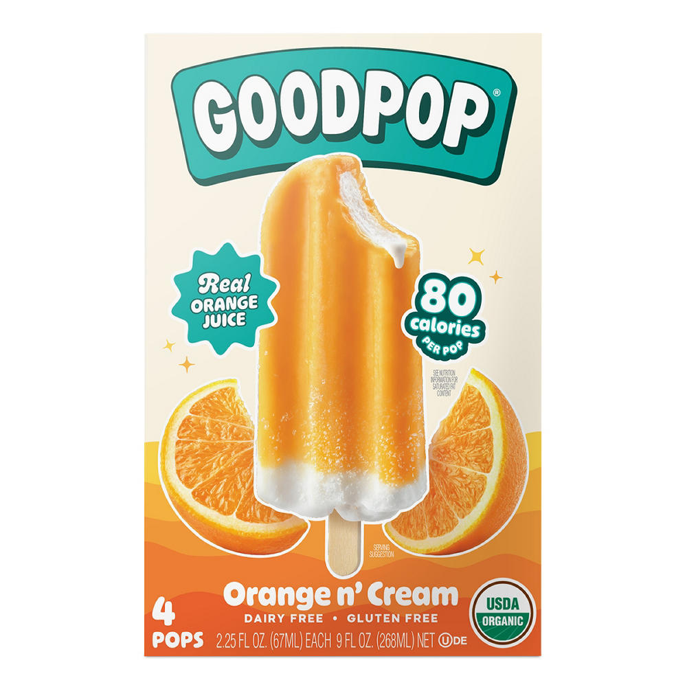 GoodPop Dairy Free Orange n' Cream Pops, 4 ct