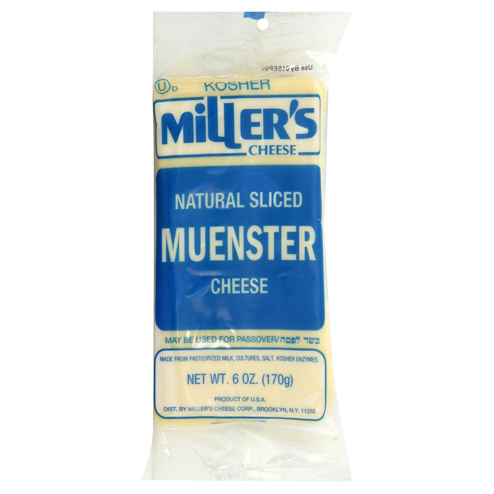Miller's Cheese Natural Sliced Muenster Cheese, 6 oz