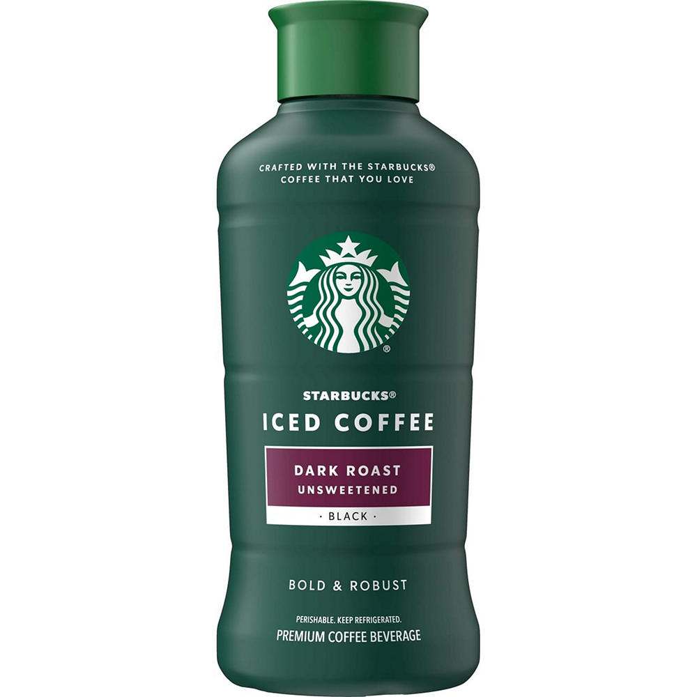 Starbucks Chilled Iced Coffee Beverage - Unsweetened Dark Roast Black, 48 oz