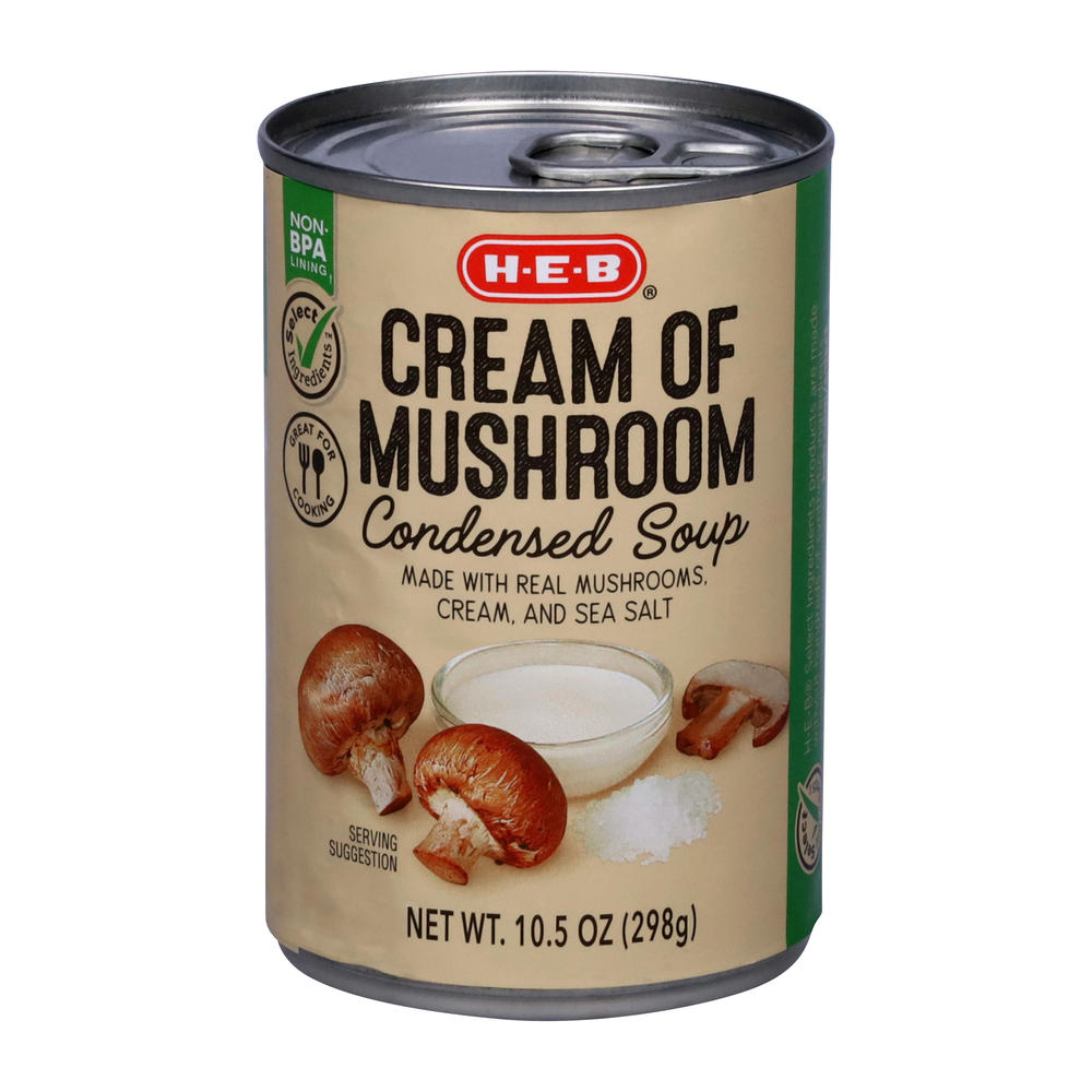 H-E-B Cream of Mushroom Condensed Soup, 10.5 oz