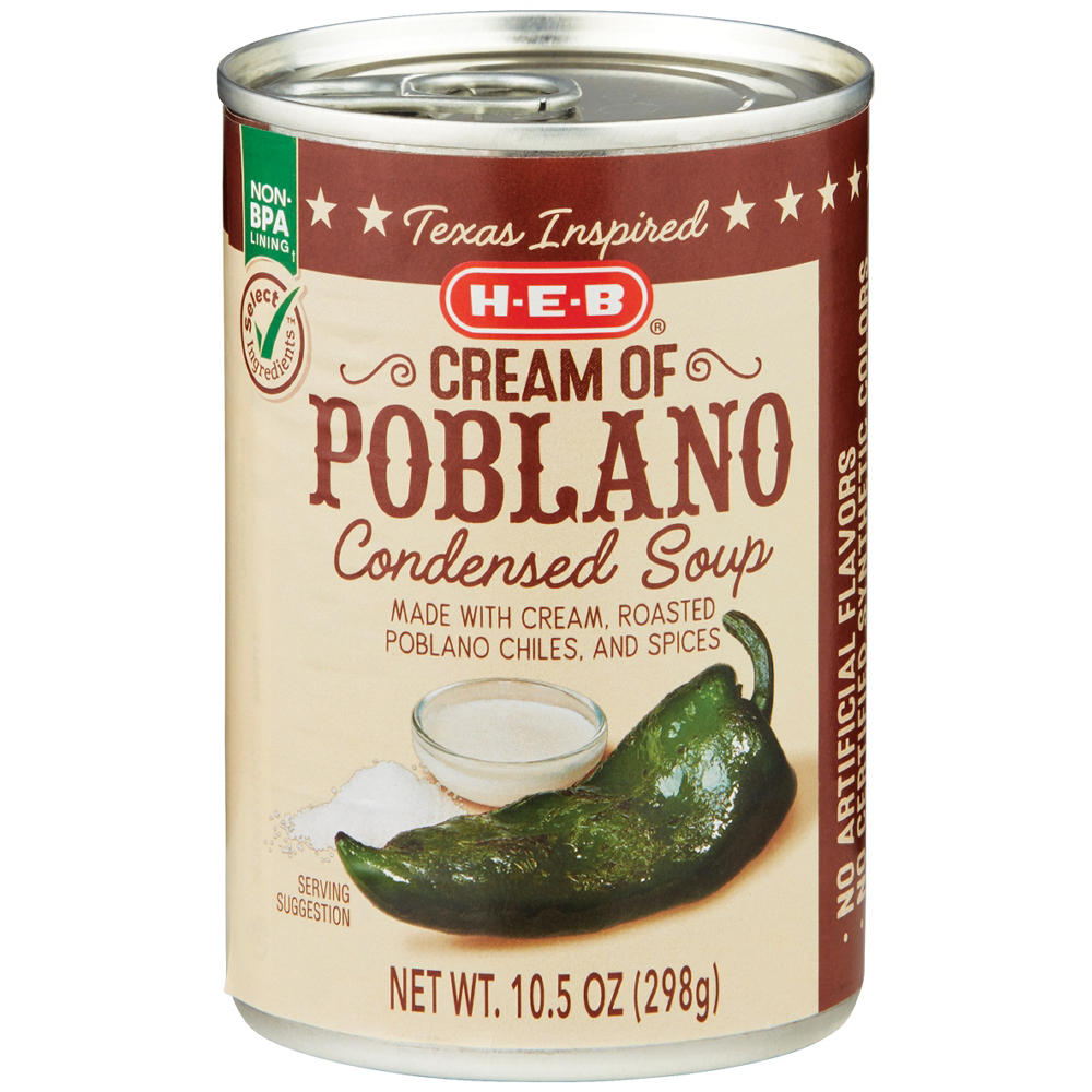 H-E-B Texas-Inspired Cream of Poblano Condensed Soup, 10.5 oz
