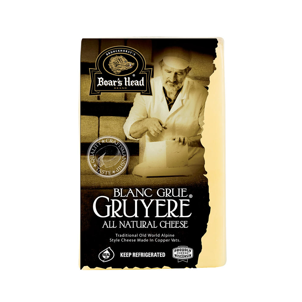 Boar's Head Blanc Grue Gruyere Cheese, Custom Sliced, lb