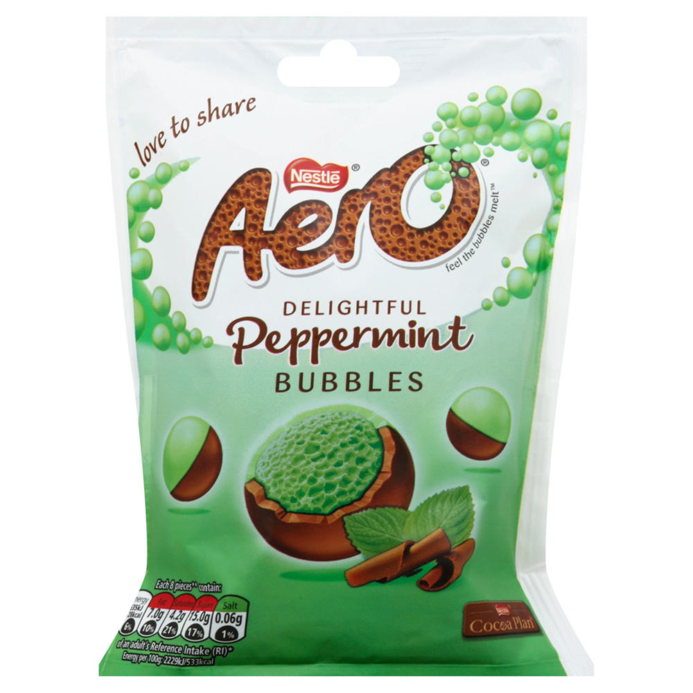 Nestle Aero Bubbles Peppermint Chocolate Sharing Pouch, 3.59 oz