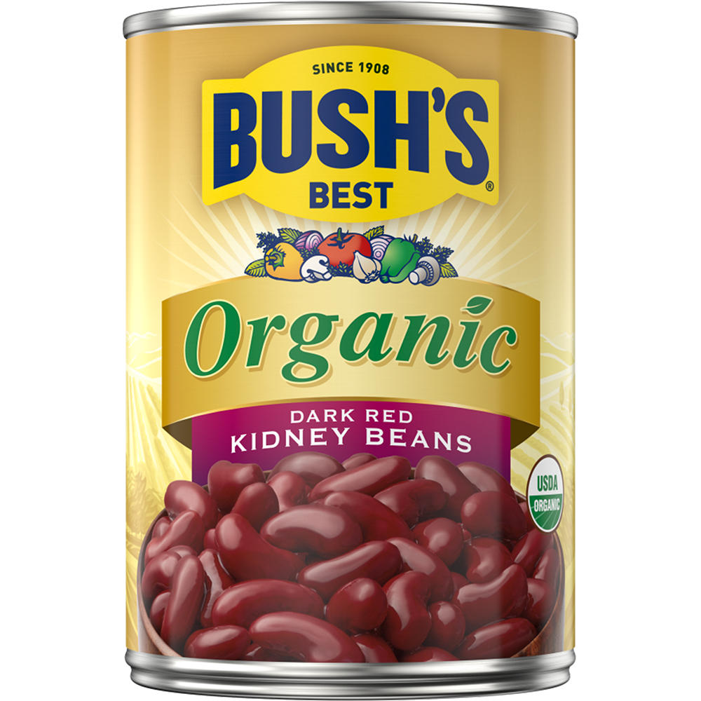 Bush's Best Organic Dark Red Kidney Beans, 15 oz