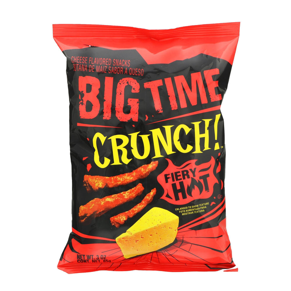 Big Time Crunch! Cheese-Flavored Snacks - Fiery Hot, 3 oz