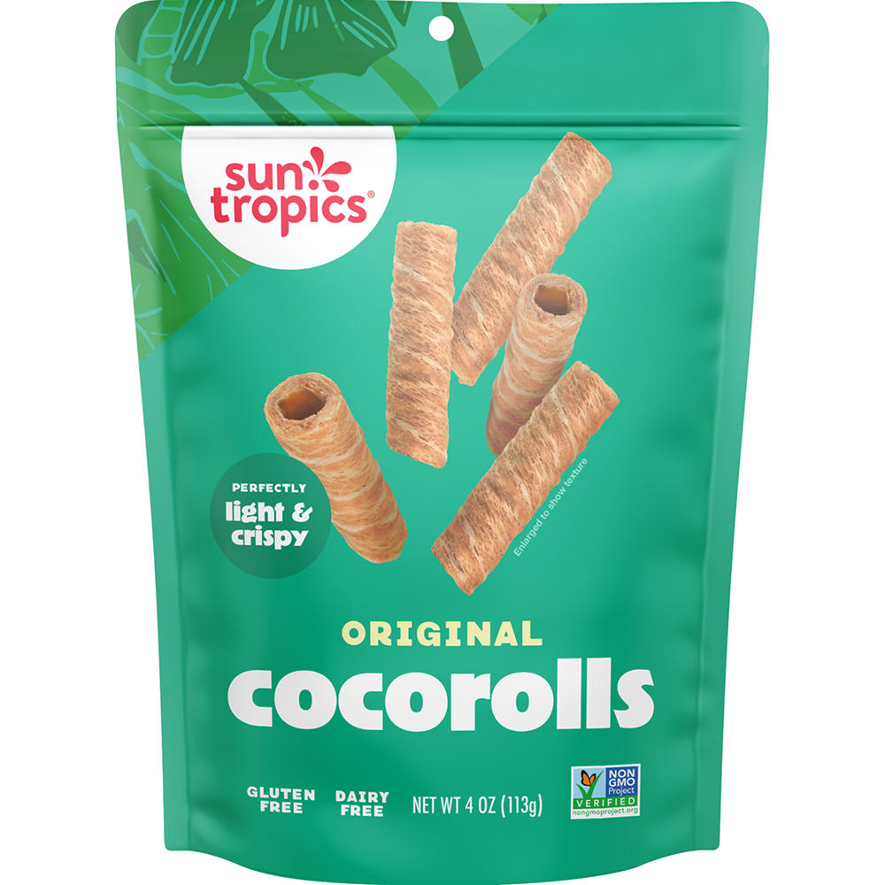 Sun Tropics Coco Rolls Rolled Coconut Wafers - Original, 4 oz