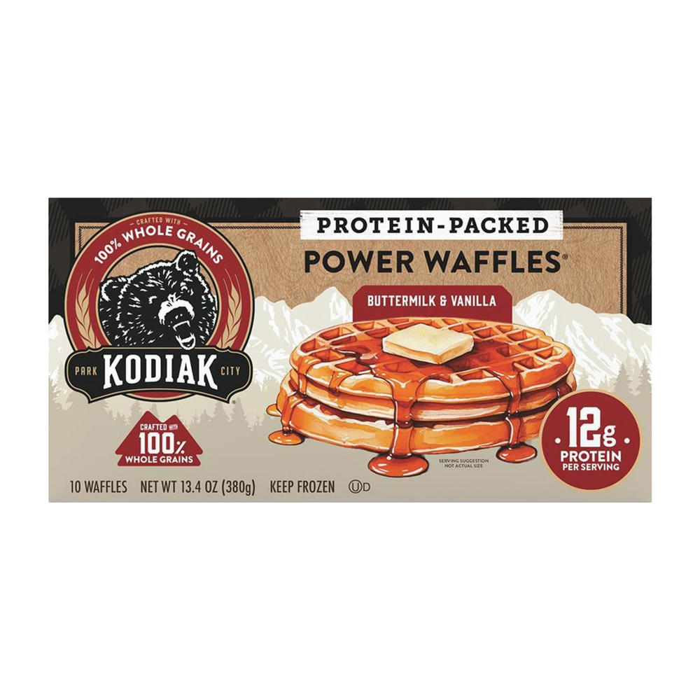 Kodiak Protein Power Waffles - Buttermilk & Vanilla, 10 ct