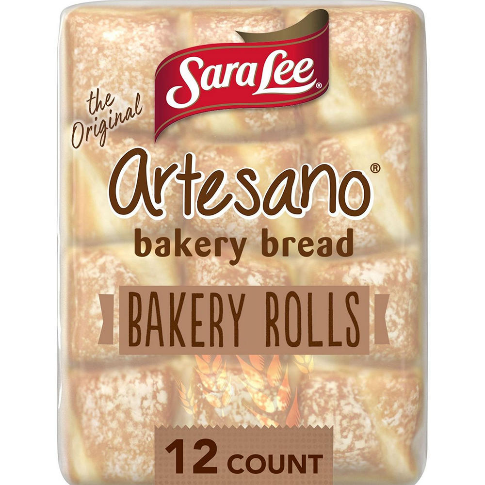 Sara Lee Artesano White Sliced Bread Bakery Rolls, 12 ct