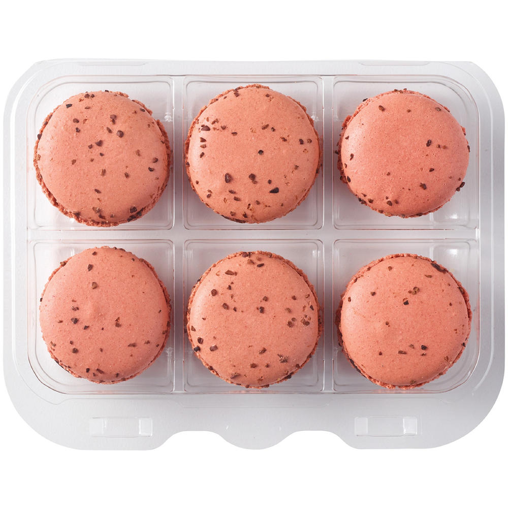 H-E-B Bakery Dark Chocolate Macaron Cookies, 6 ct