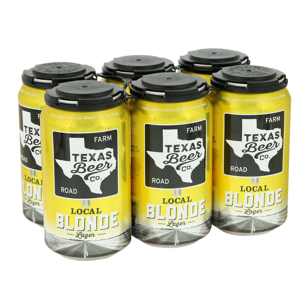 Texas Beer Company Local Blonde Lager Craft Beer 6 pk Cans, 12 oz