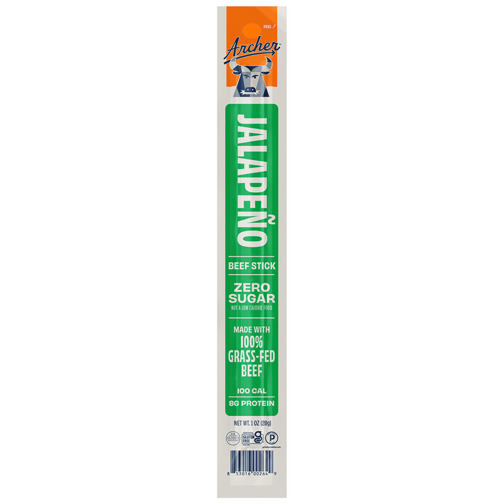 Archer Zero Sugar Jalapeño Beef Stick, 1 oz