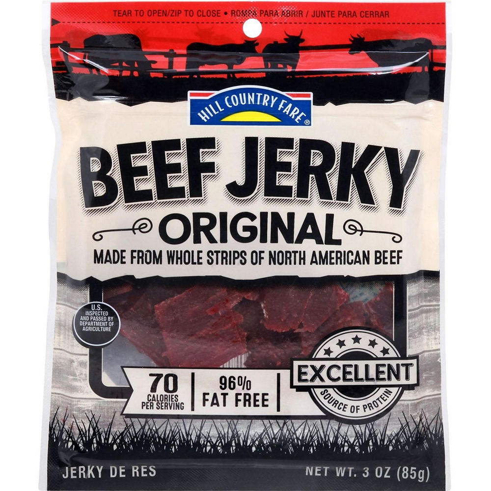Hill Country Fare 10g Protein Original Beef Jerky, 3 oz