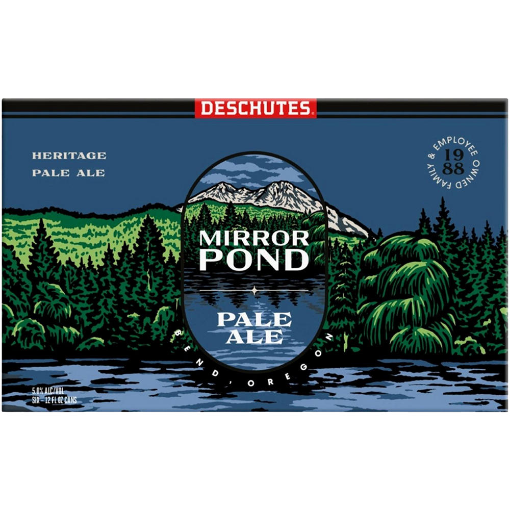 Deschutes Mirror Pond Pale Ale Craft Beer 6 pk Cans, 12 oz