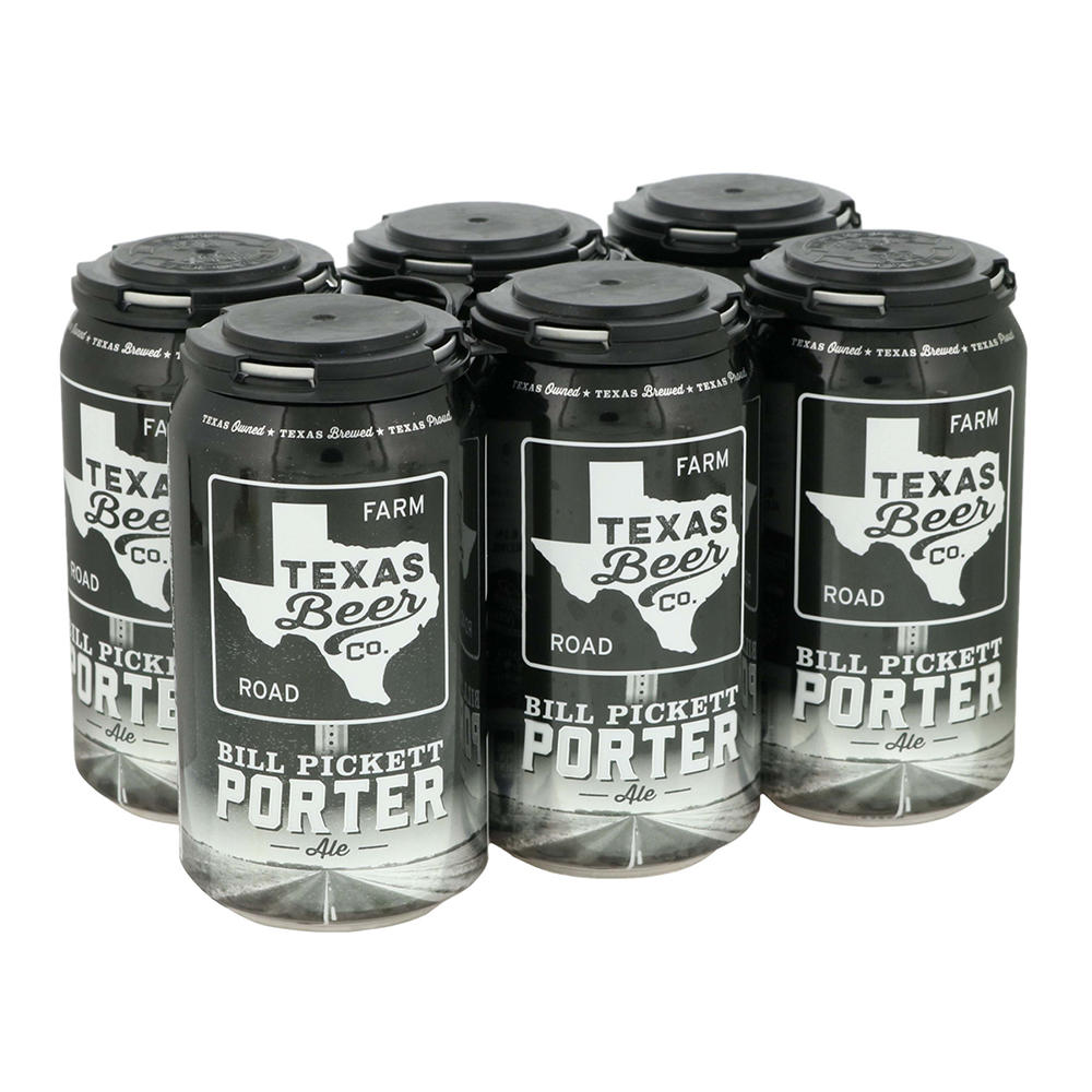 Texas Beer Company Bill Pickett Porter Craft Beer 6 pk Cans, 12 oz