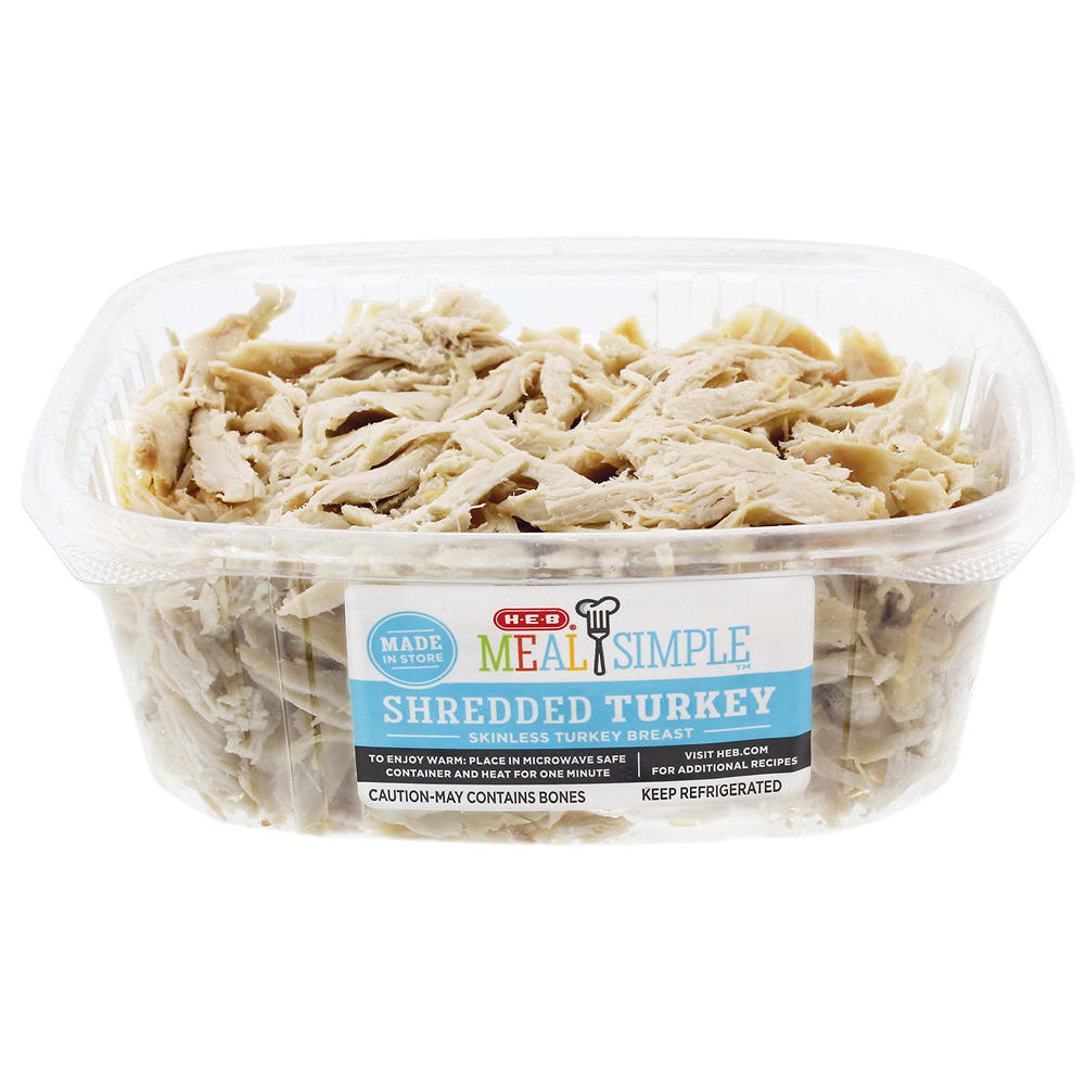 H-E-B Meal Simple Shredded Turkey Breast, Avg. 0.9 lb