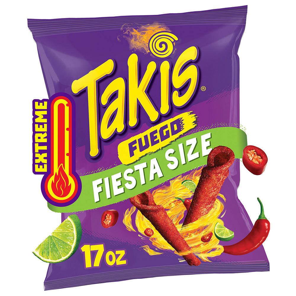 Takis Fuego Rolled Tortilla Chips - Fiesta Size, 17 oz