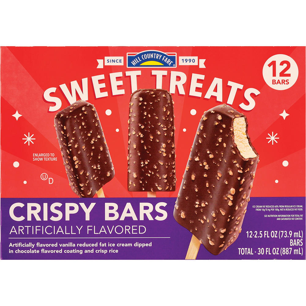Hill Country Fare Sweet Treats Ice Cream Crispy Bars, 12 ct