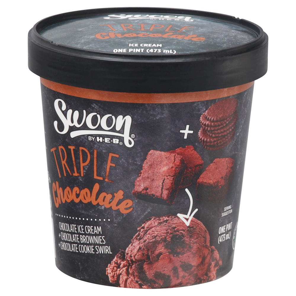 Swoon by H-E-B Triple Chocolate Ice Cream, 1 pt