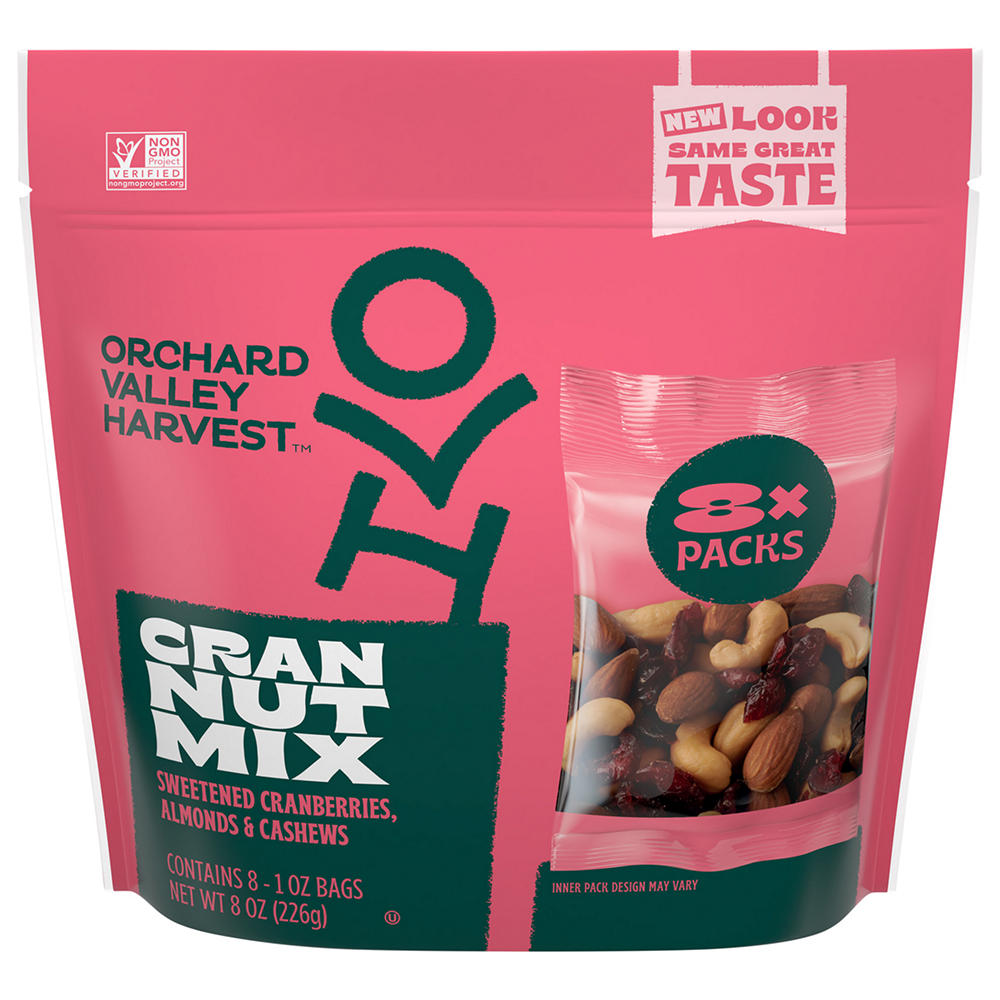 Orchard Valley Harvest Cran Nut Trail Mix Snack Packs, 8 ct