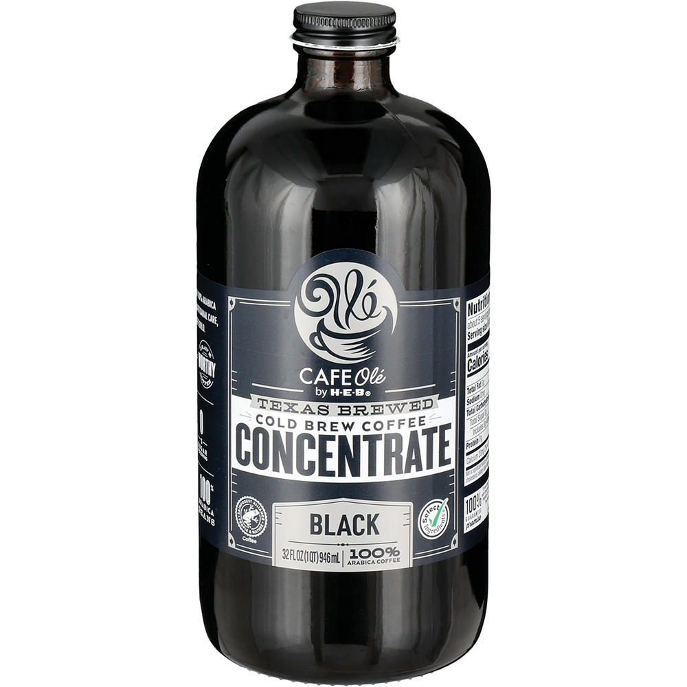 CAFE Olé by H-E-B Cold Brew Coffee Concentrate - Black, 32 oz