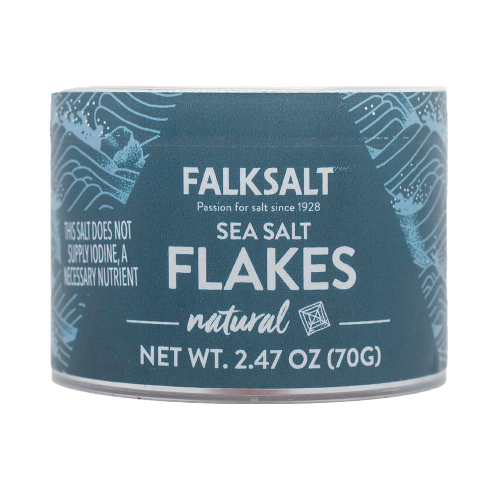 Falksalt Natural Sea Salt Crystal Flakes, 2.47 oz