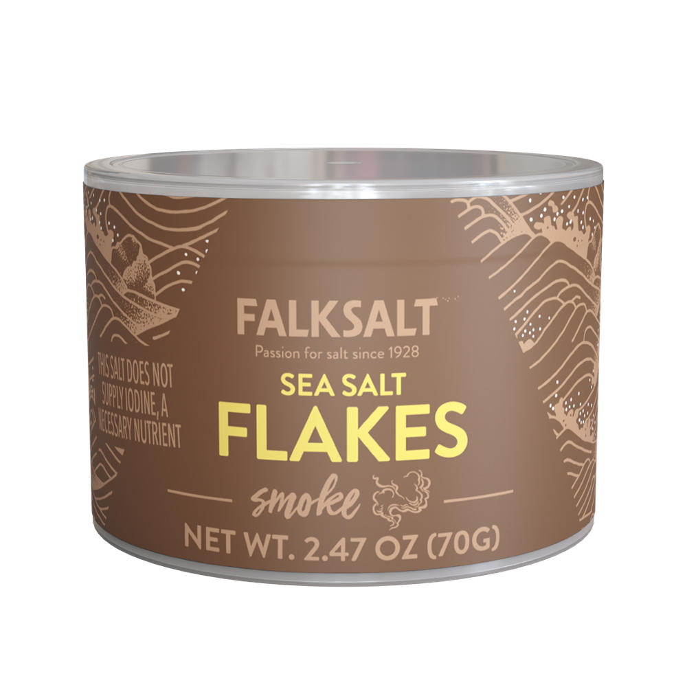 Falksalt Natural Sea Salt Smoke Crystal Flakes, 2.47 oz