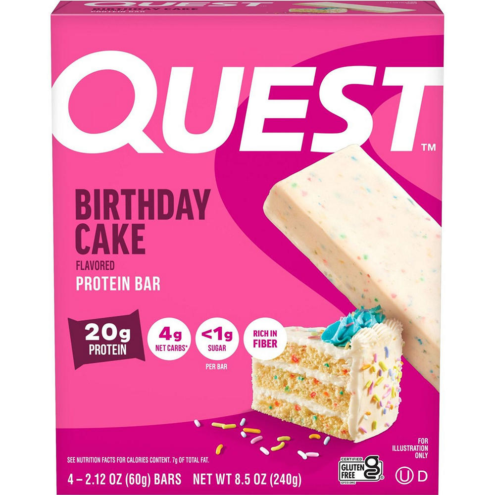 Quest 20g Protein Bars - Birthday Cake, 4 ct