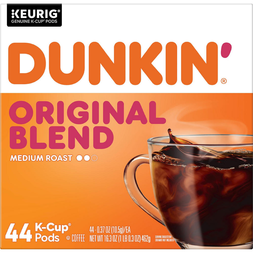 Dunkin' Original Blend Medium Roast Single Serve Coffee K Cups, 44 ct