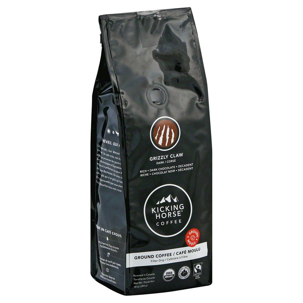 Kicking Horse Grizzly Claw Dark Roast Ground Coffee, 10 oz