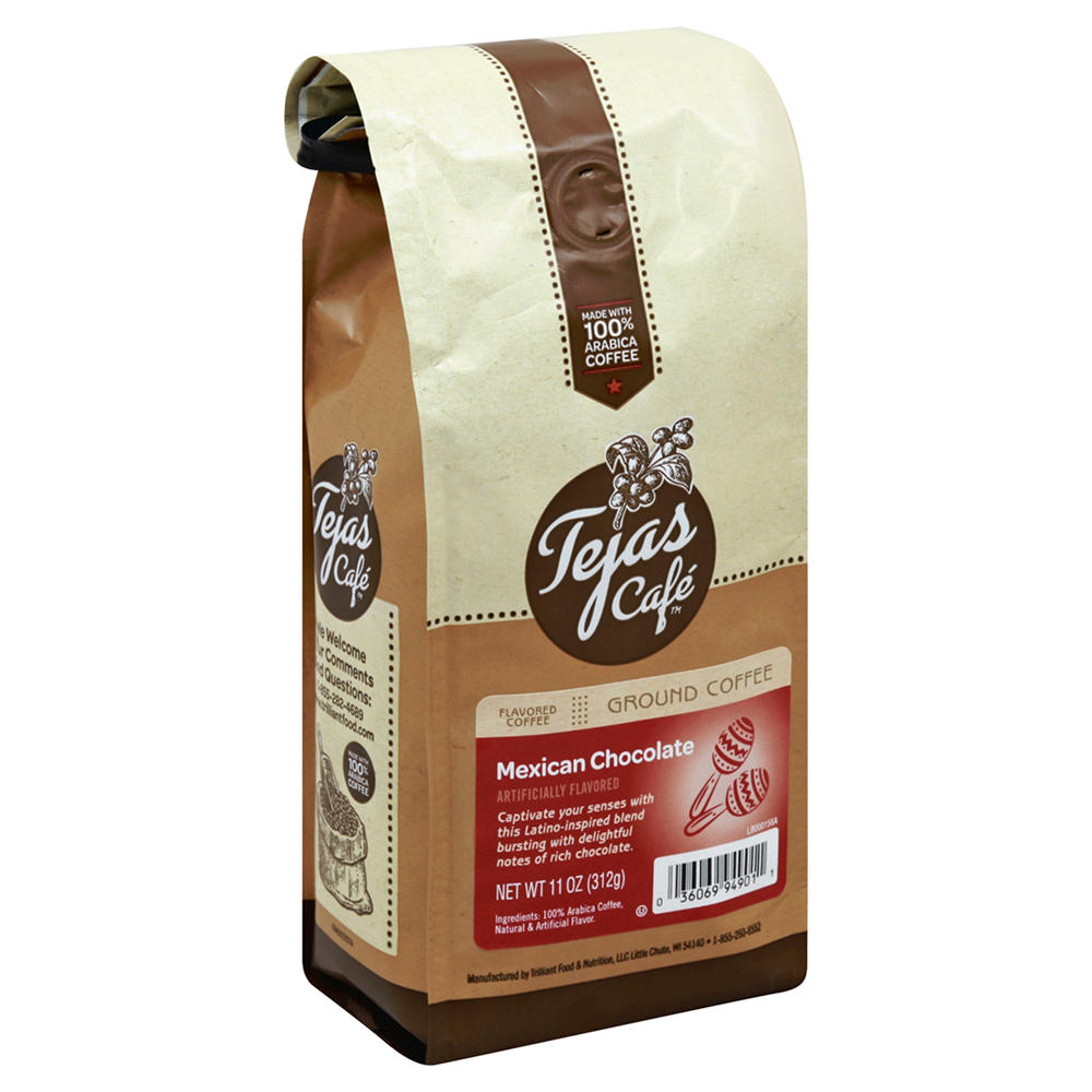 Tejas Cafe Mexican Chocolate Ground Coffee, 11 oz