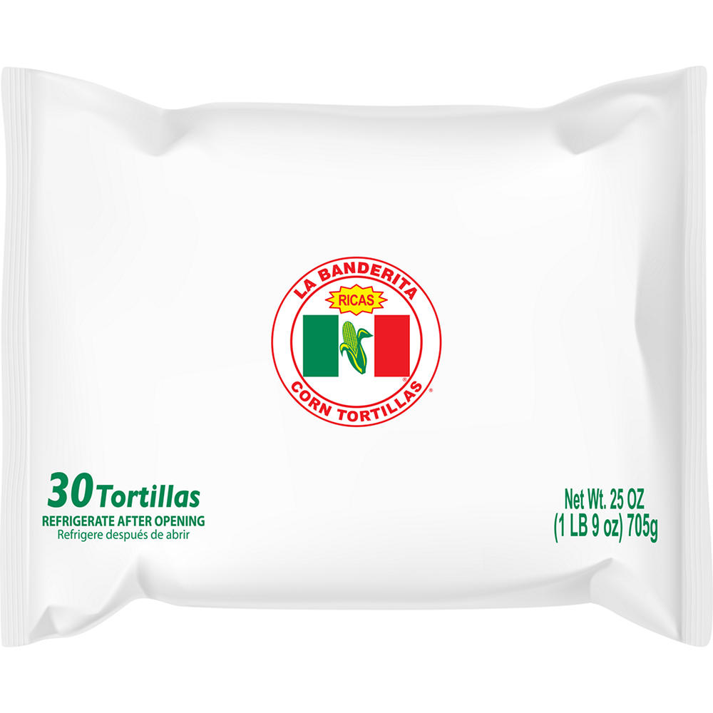 La Banderita White Corn Tortillas, 30 ct