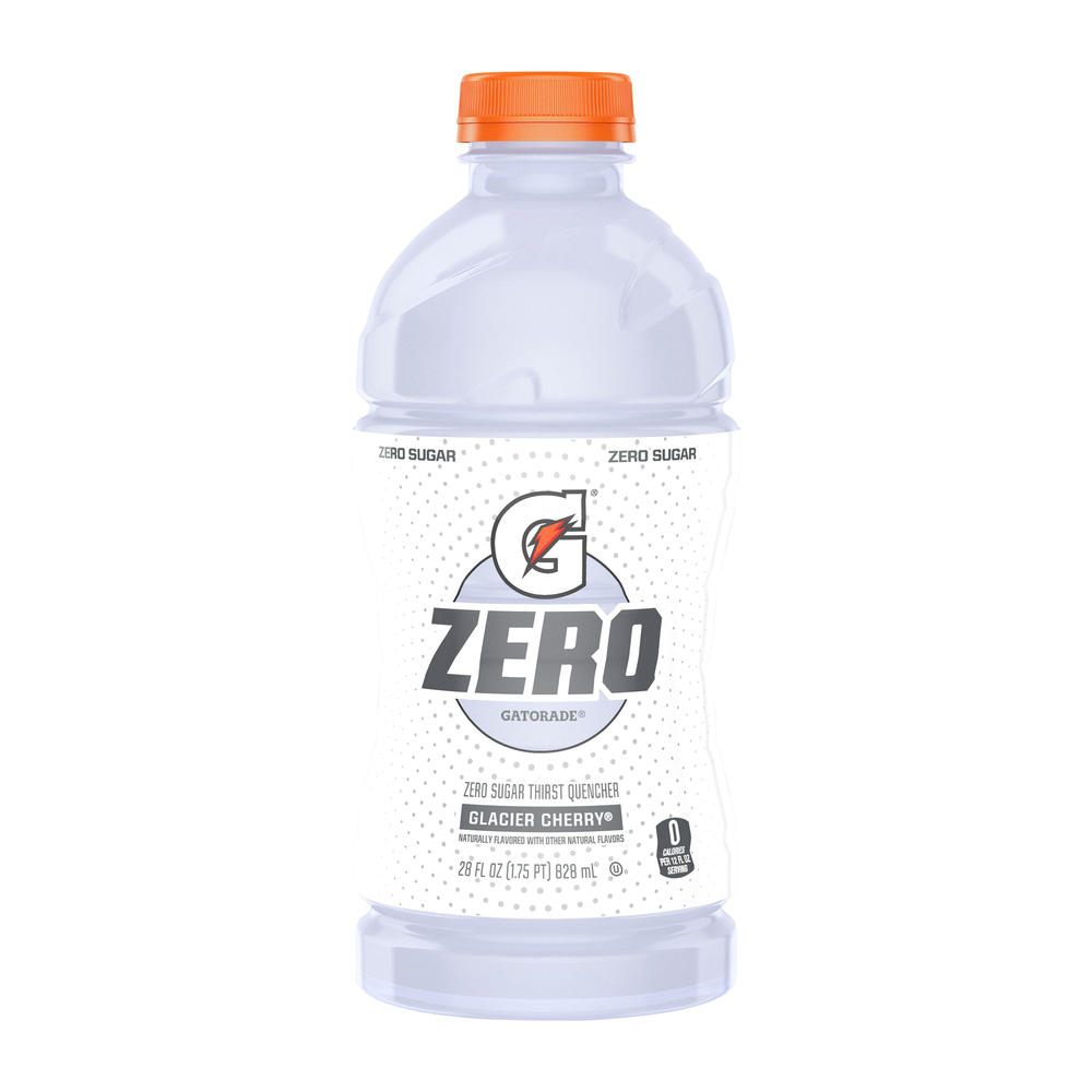 Gatorade Zero Sugar Glacier Cherry Thirst Quencher Electrolyte Sports Drink, 28 oz