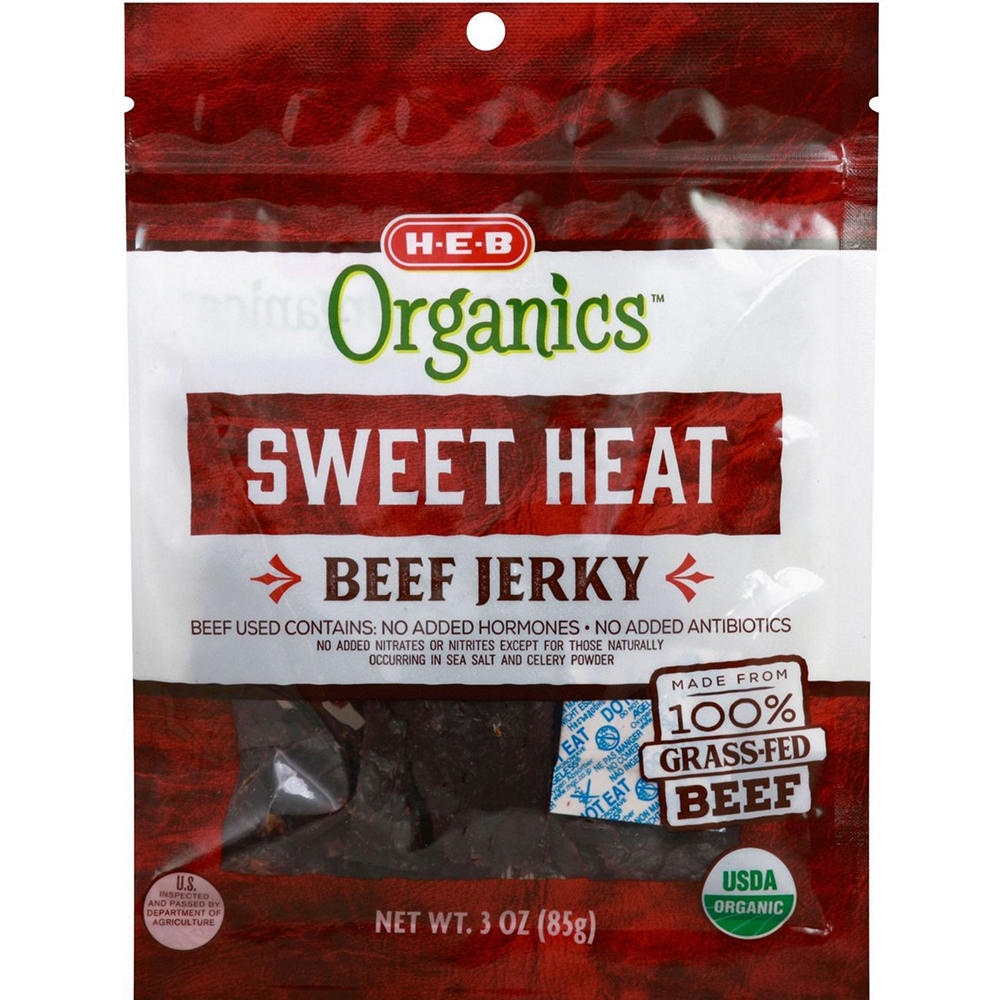 H-E-B Organics 10g Protein Sweet Heat Beef Jerky, 3 oz