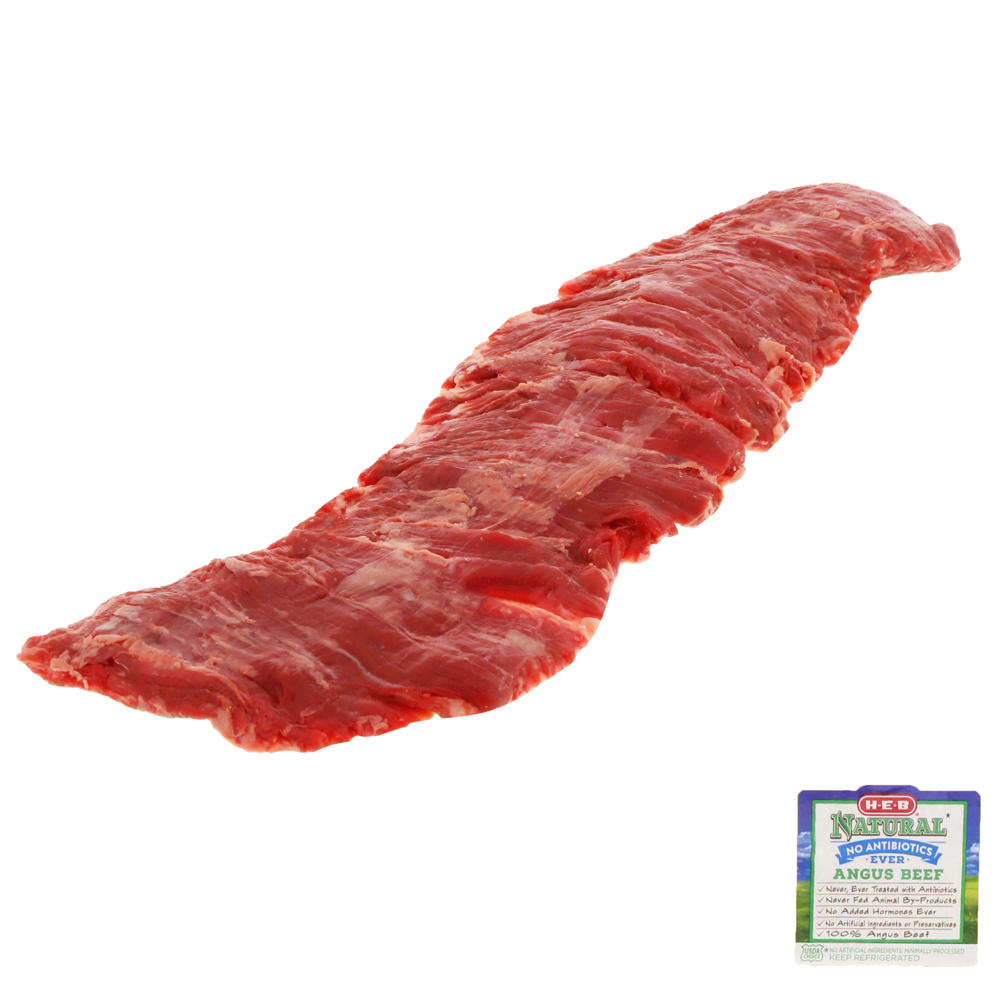H-E-B Natural Beef Outside Skirt, USDA Choice, lb