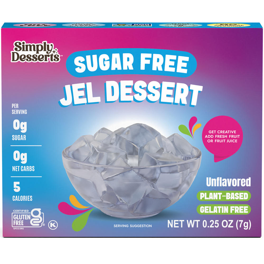 Simply Desserts Unflavored Jel Dessert, 0.25 oz
